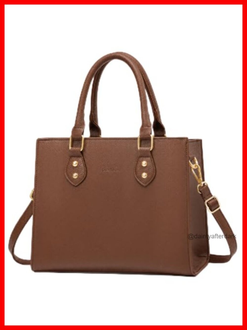 Vegan Leather Satchel Purse Structured Top Handle Bag Women Crossbody Handbag